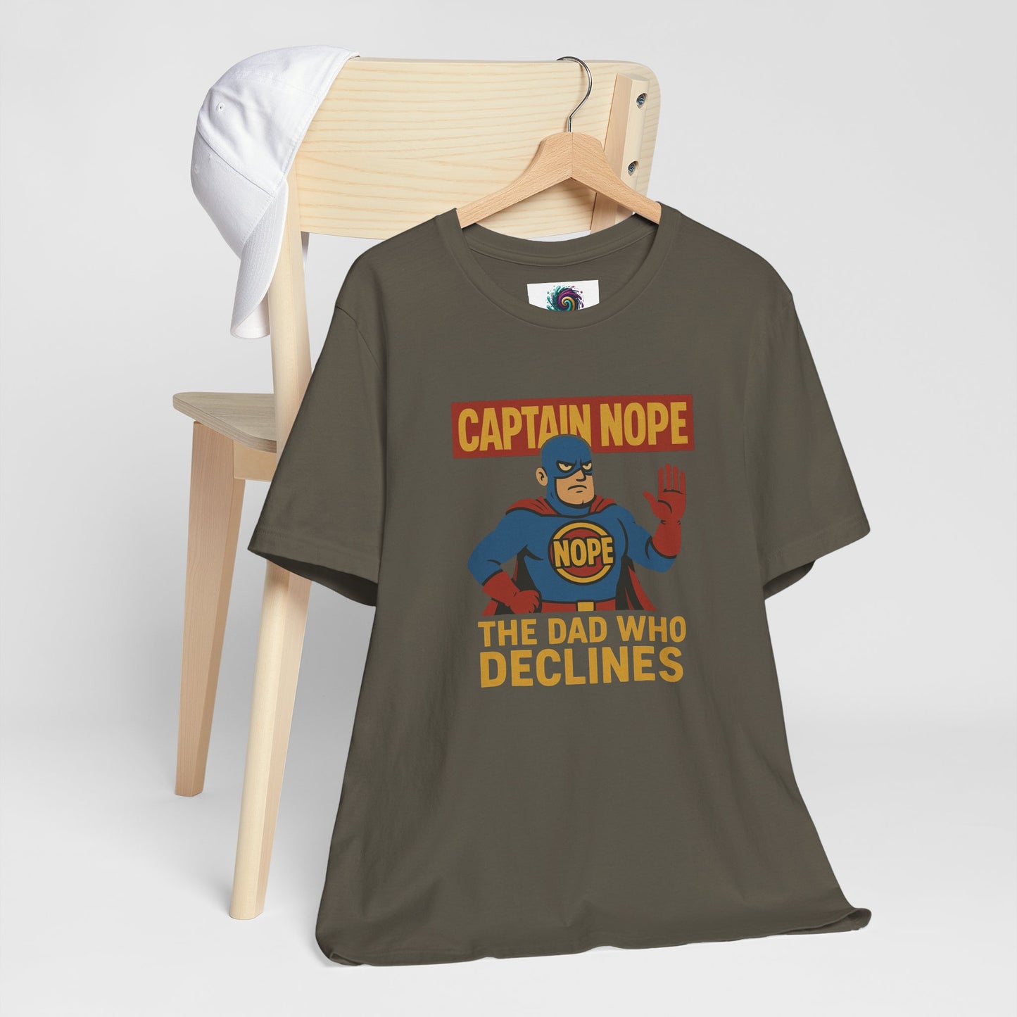 Captain Nope Dad T-Shirt – Funny Superhero Tee for Father Figures