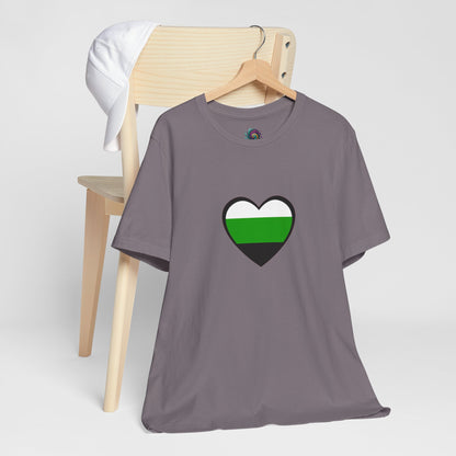 Neutrois Pride Flag Heart T-Shirt – Minimalist Gender Identity Tee