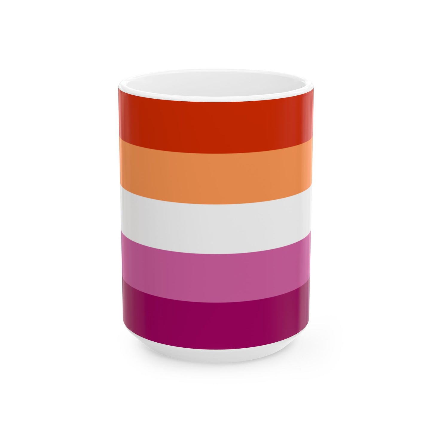 Lesbian Pride Flag Mug – Sapphic Identity LGBTQ+ Ceramic Cup