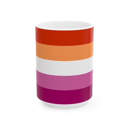 Lesbian Pride Flag Mug – Sapphic Identity LGBTQ+ Ceramic Cup