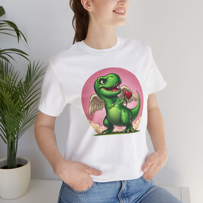Cupidsaurus Rex T-Shirt – Funny Dinosaur Cupid Valentine’s Day Tee