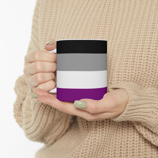 Asexual Pride Flag Mug – LGBTQ+ Ace Spectrum Ceramic Mug - WhimSpin