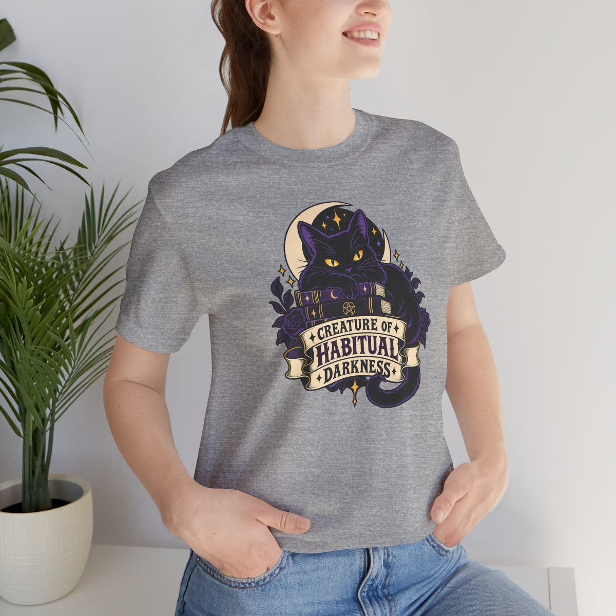 Creature of Habitual Darkness T-Shirt – Black Cat Goth Tee
