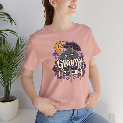 Gloomy Is a Lifestyle Choice T-Shirt – Funny Goth Halloween Tee