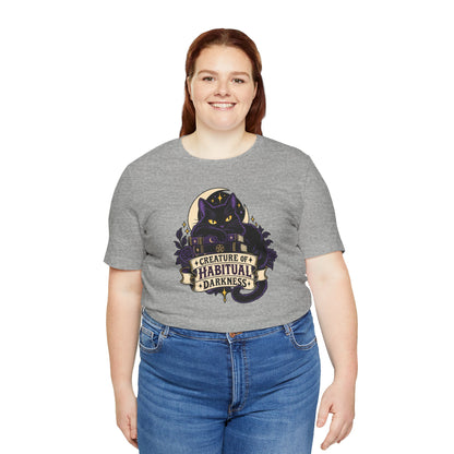 Creature of Habitual Darkness T-Shirt – Black Cat Goth Tee