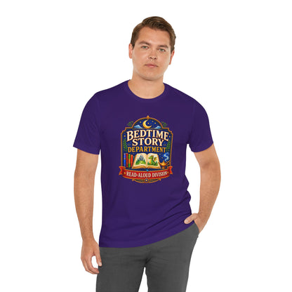 Bedtime Story Department T-Shirt – Read-Aloud Parent Tee