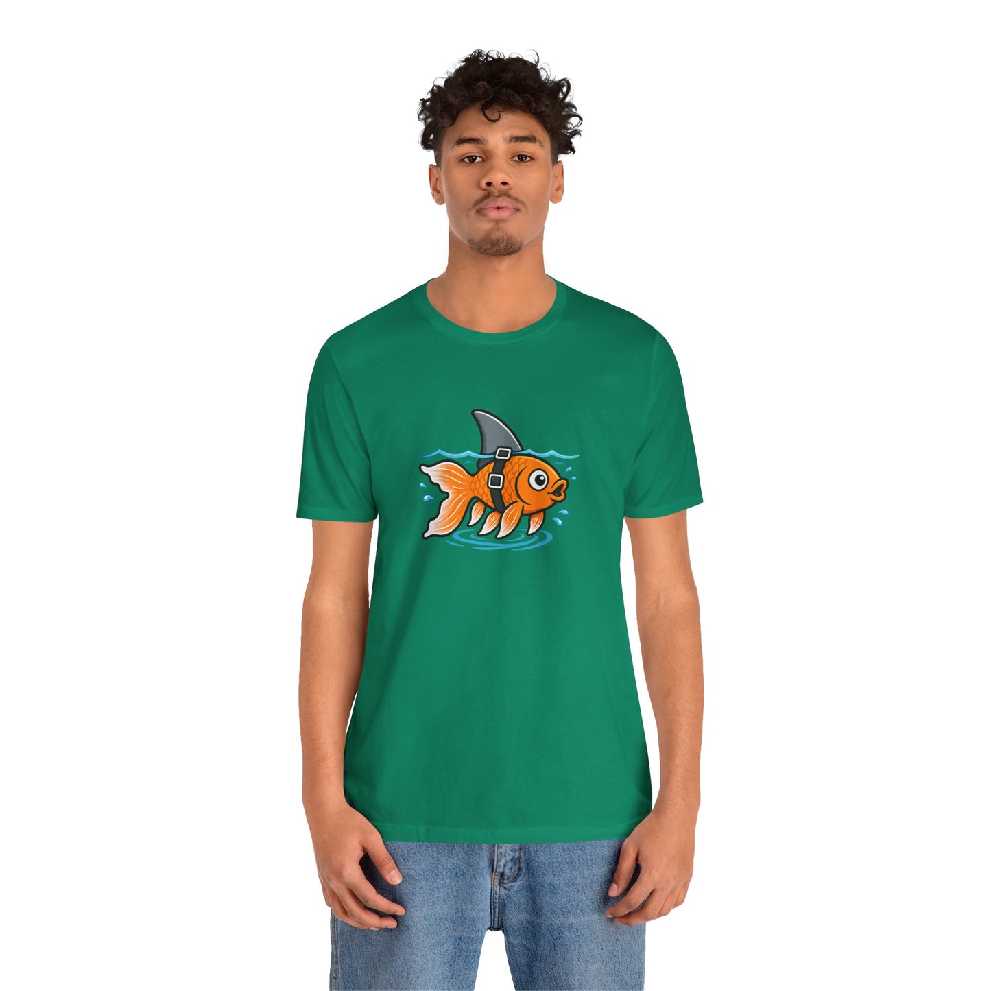 Goldfish Shark T-Shirt – Funny Fish Swimming  Graphic Tee
