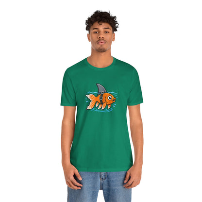 Goldfish Shark T-Shirt – Funny Fish Swimming  Graphic Tee