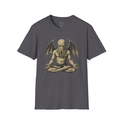 Meditating Cthulhu T-Shirt – Unisex Mythos Tee for Sci-Fi & Festival Fans - WhimSpin - https://whimspin.com