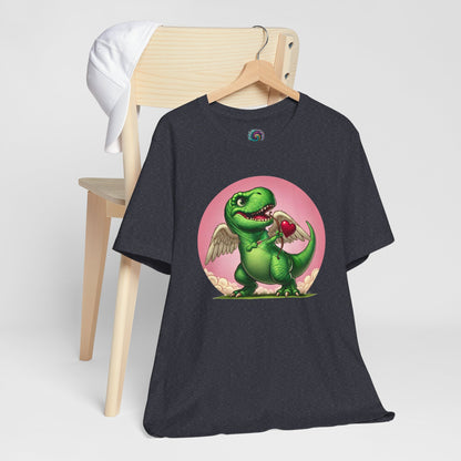 Cupidsaurus Rex T-Shirt – Funny Dinosaur Cupid Valentine’s Day Tee