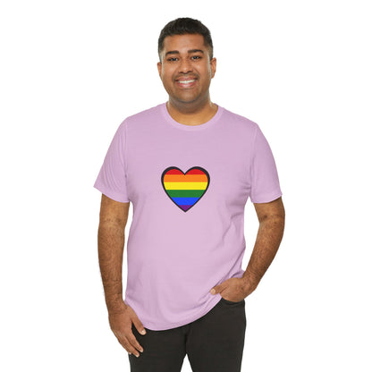 Pride Heart Flag T-Shirt – Rainbow Heart LGBTQ+ Equality Tee