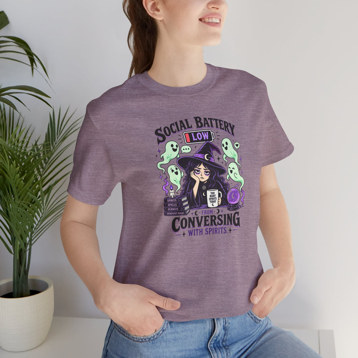Social Battery Low From Conversing With Spirits T-Shirt
