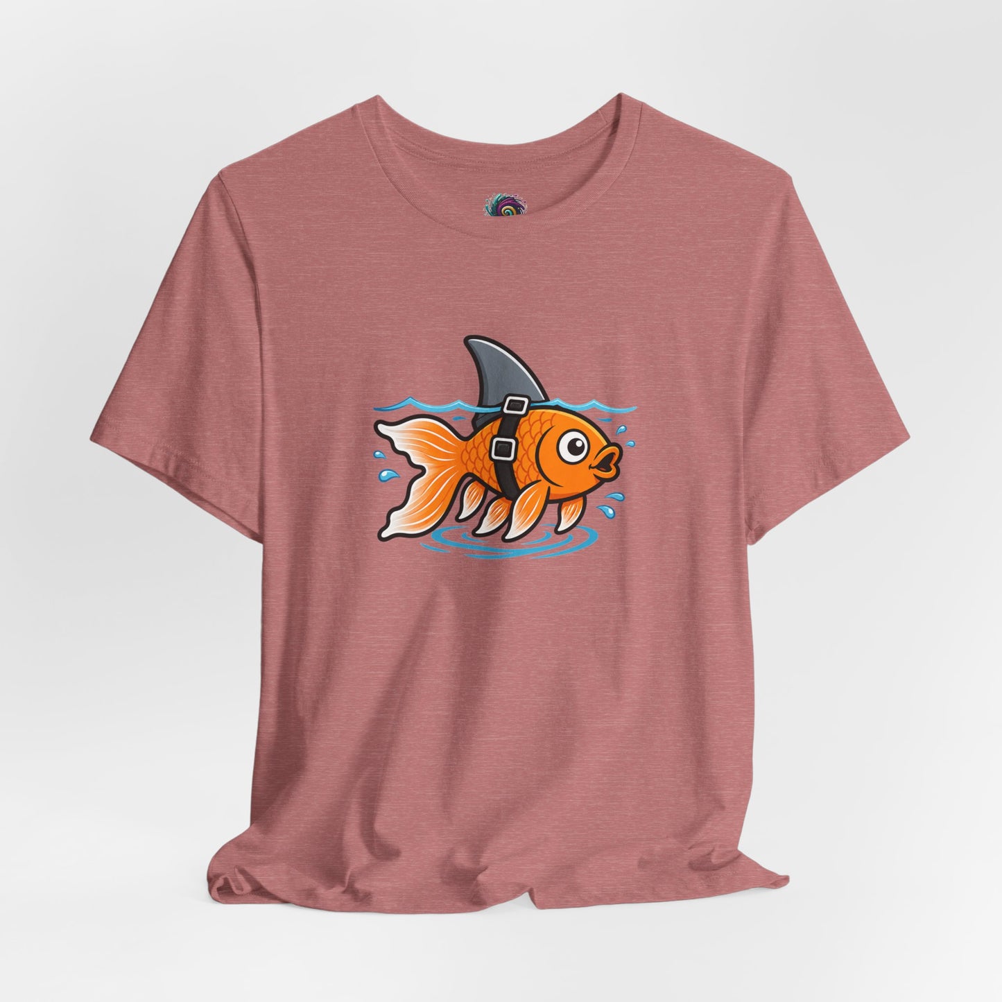 Goldfish Shark T-Shirt – Funny Fish Swimming  Graphic Tee