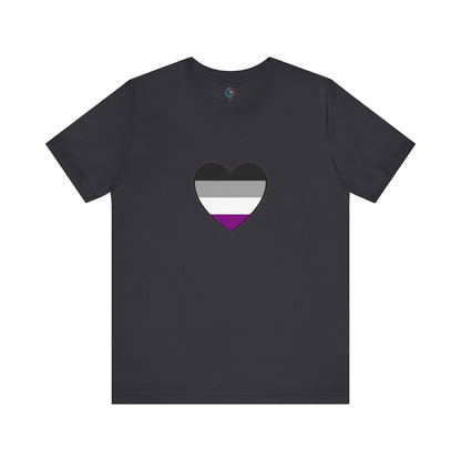Asexual Pride Flag Heart T-Shirt – Ace Flag LGBTQ+ Graphic Tee - WhimSpin - https://whimspin.com