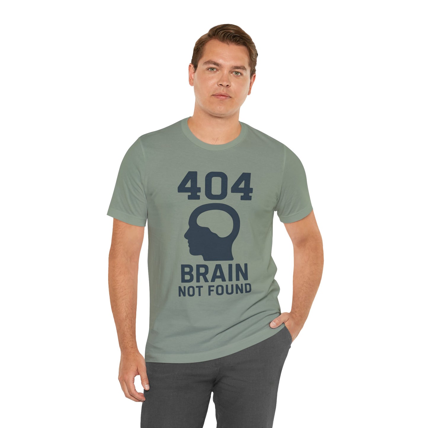 404 Brain Not Found T-Shirt – Techie Humor for Nerds & Geeks