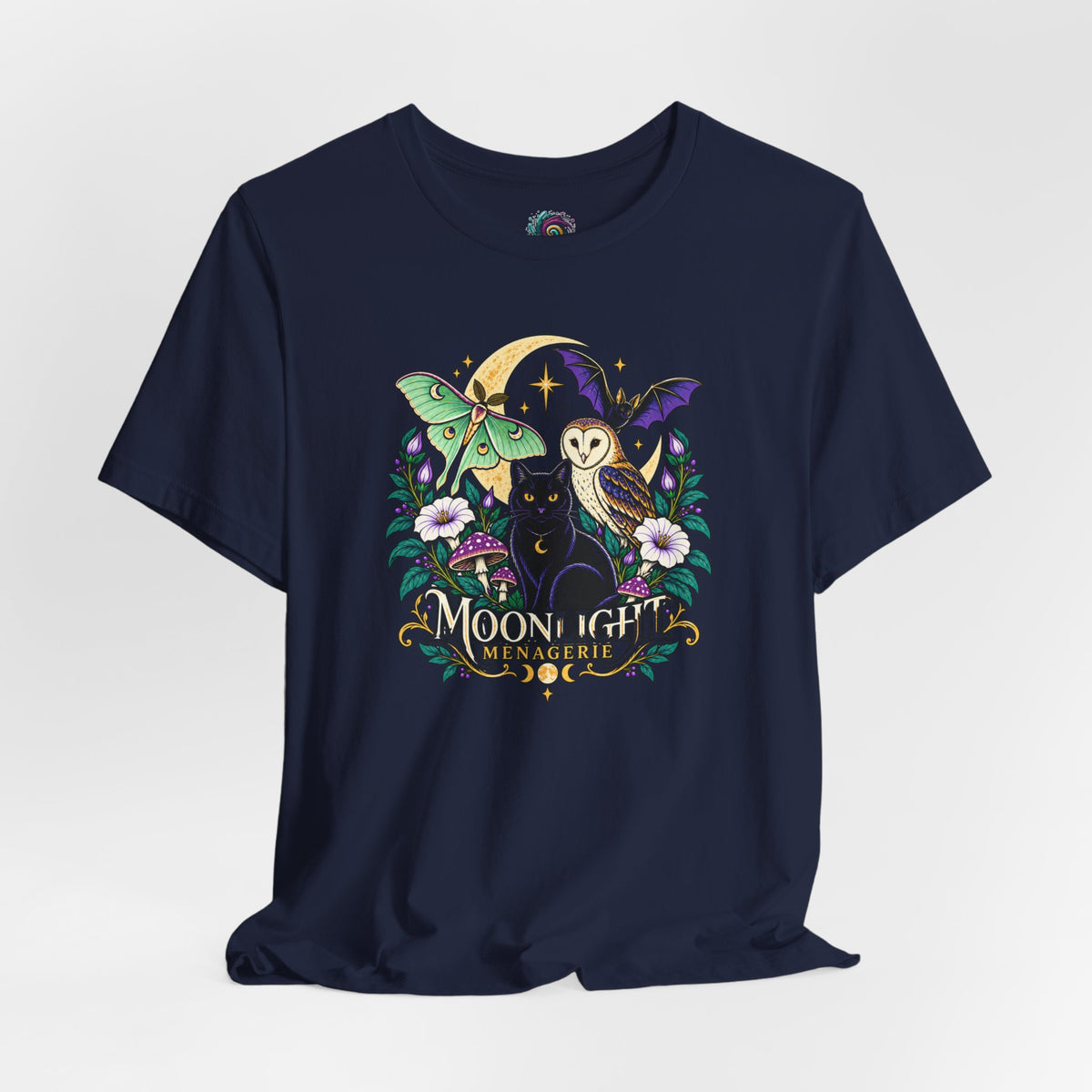 Moonlight Menagerie T-Shirt – Witchy Nocturnal Animals Tee