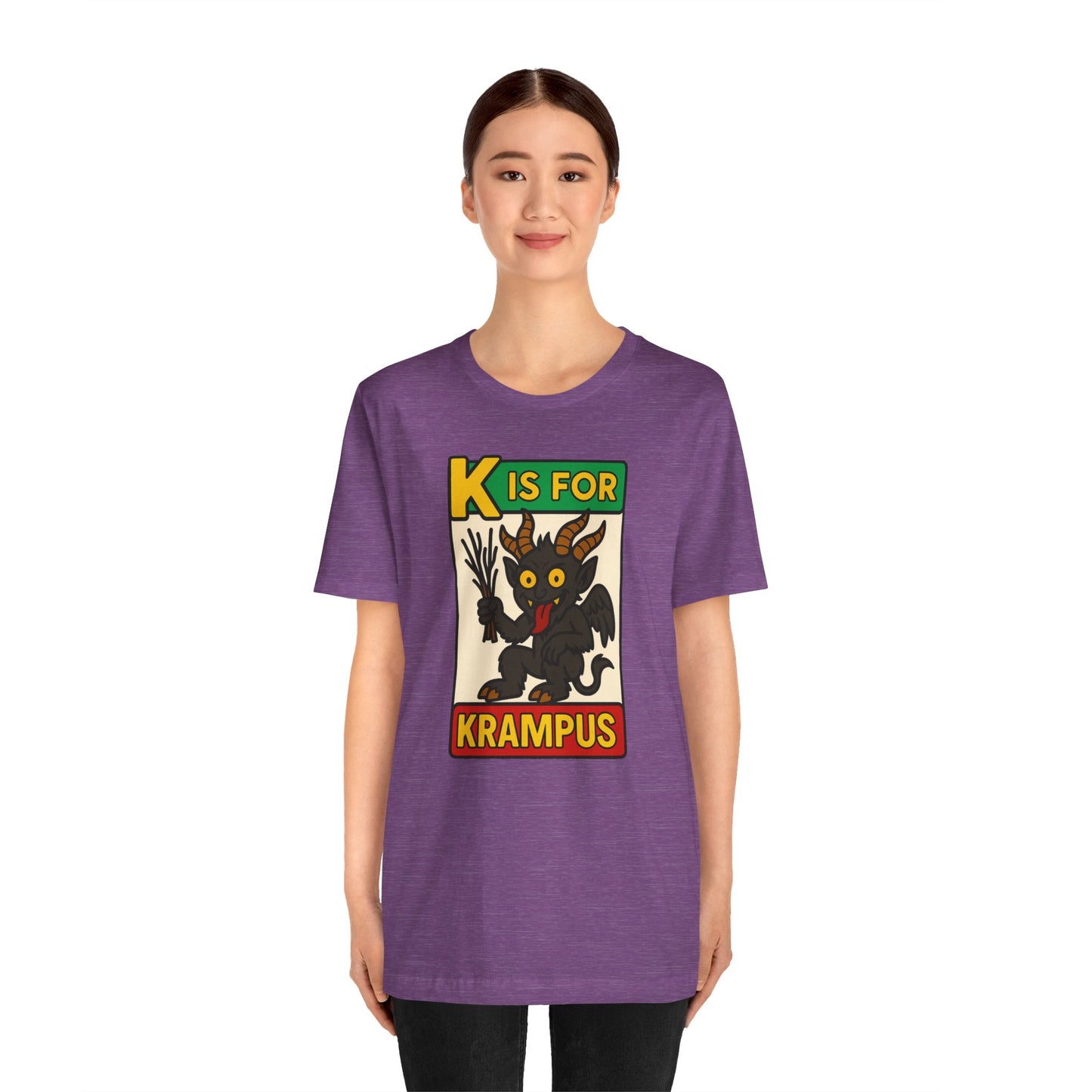 Krampus Alphabet Tee - "K is for Krampus" Holiday Graphic T-Shirt