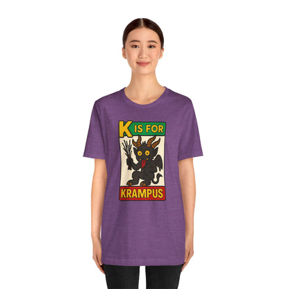 Krampus Alphabet Tee - "K is for Krampus" Holiday Graphic T-Shirt