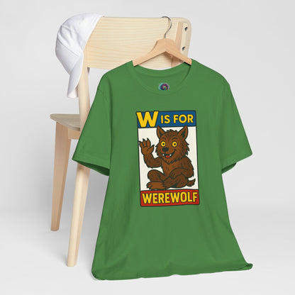 W Is for Werewolf T-Shirt – Cute Werewolf Shirt from Monster Alphabet