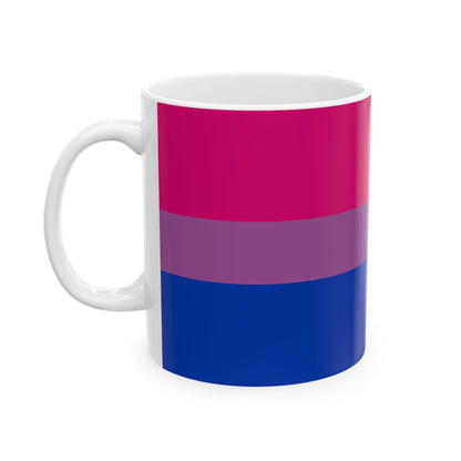 Bisexual Pride Flag Mug – Magenta, Lavender & Blue LGBTQ+ Ceramic Cup
