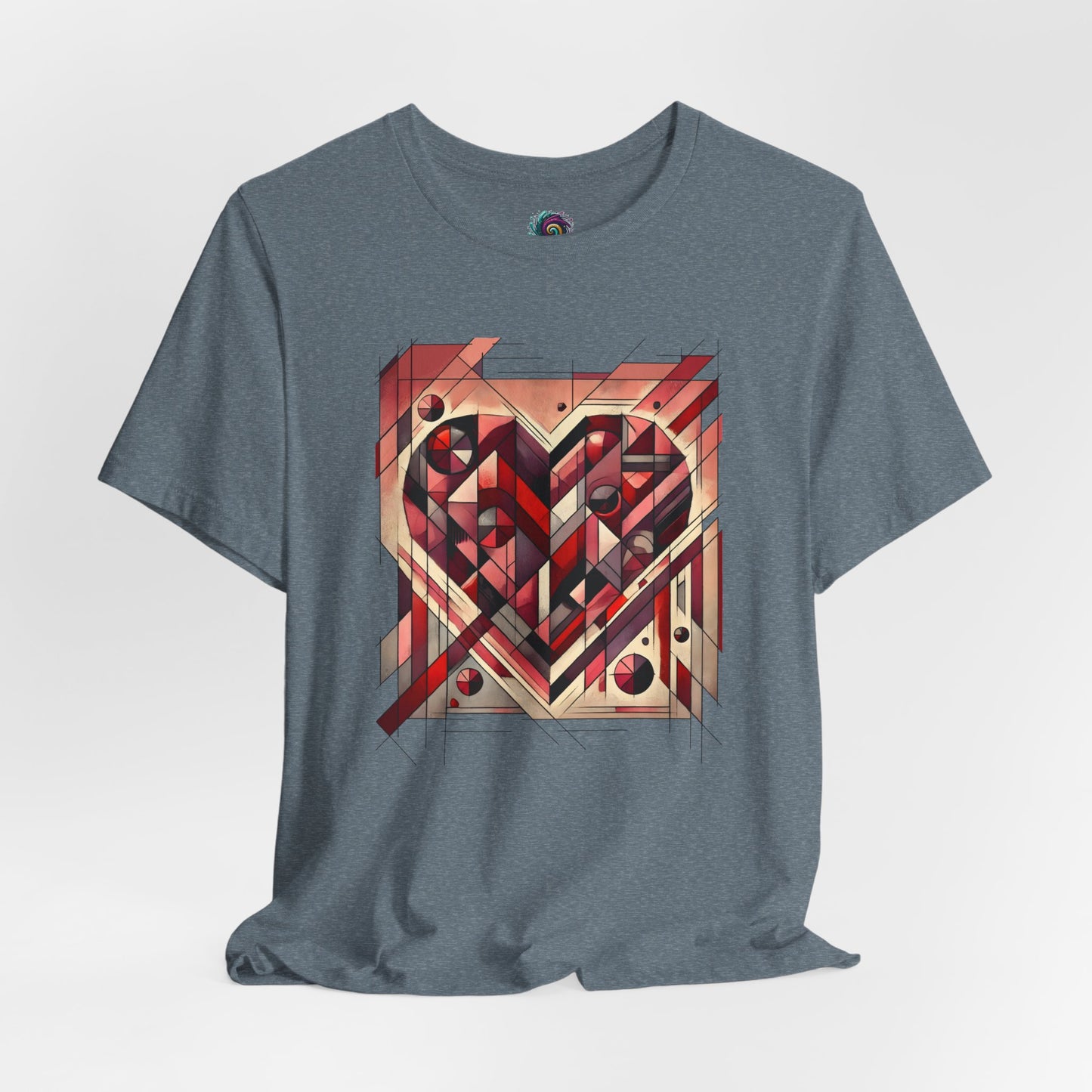 Cubist Heart T-Shirt – Modern Art Valentine's Day Graphic Tee