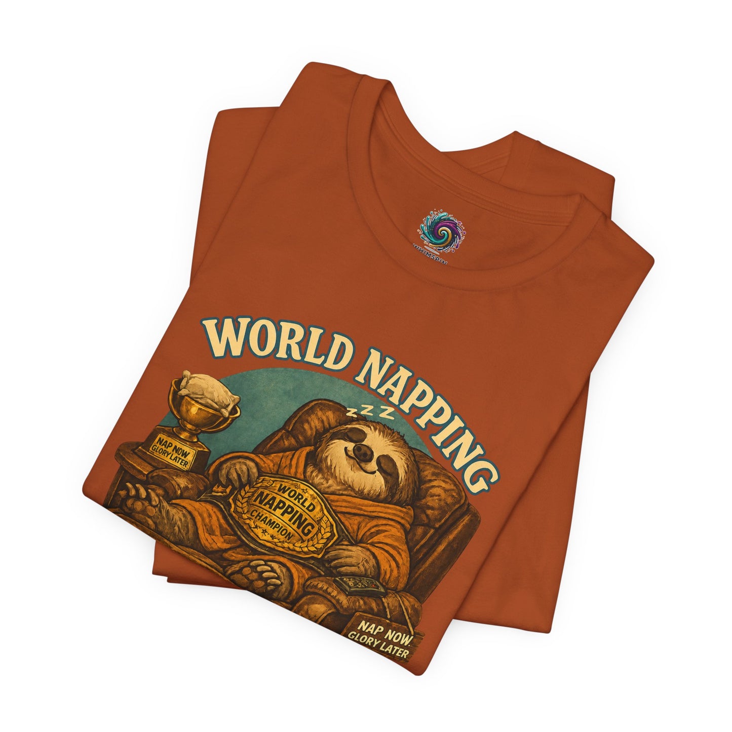 World Napping Champion T-Shirt – Funny Sloth Nap Tee