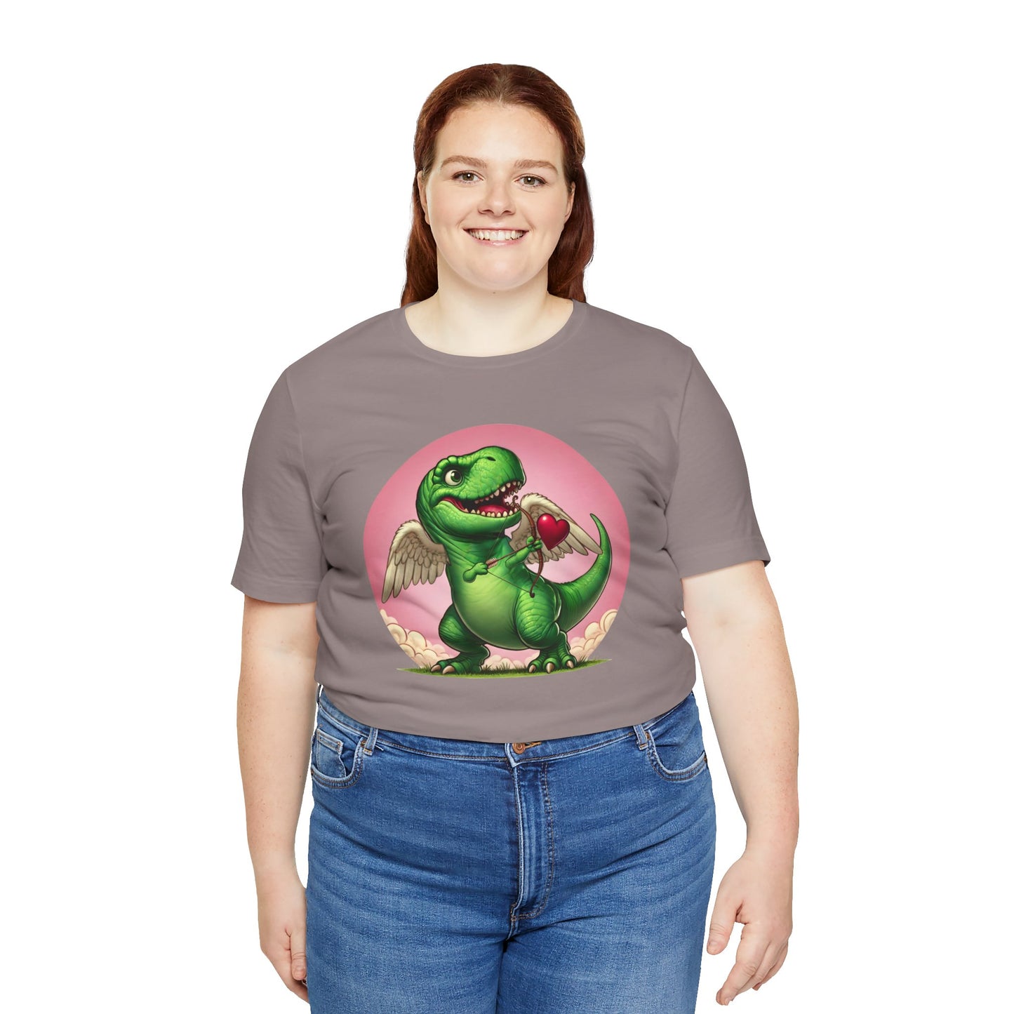 Cupidsaurus Rex T-Shirt – Funny Dinosaur Cupid Valentine’s Day Tee