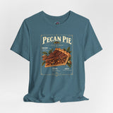 Teal heather T-shirt with 'Pecan Pie' anatomy chart print