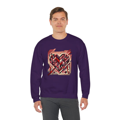 Cubist Heart Sweatshirt – Modern Art Valentine's Day Pullover