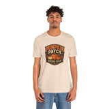 Light cream crewneck T-shirt with Pumpkin Patch Social Club logo graphic