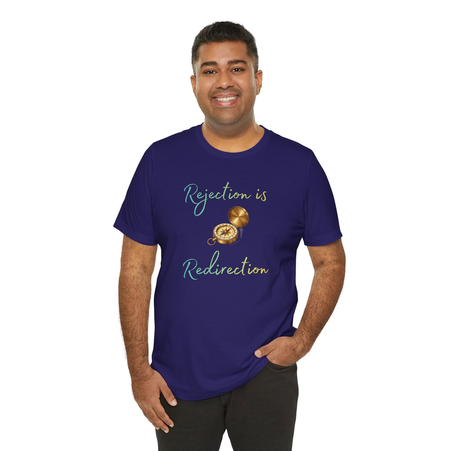 Rejection Is Redirection T-Shirt – Motivational Compass Quote Tee