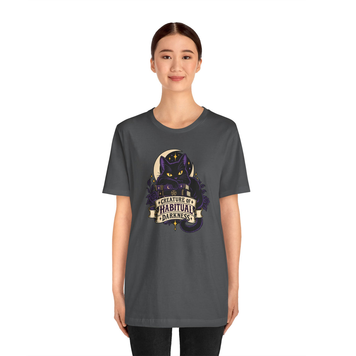 Creature of Habitual Darkness T-Shirt – Black Cat Goth Tee