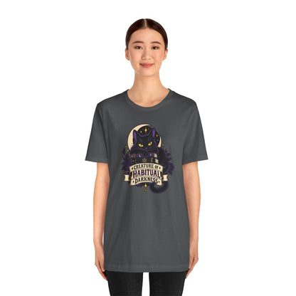 Creature of Habitual Darkness T-Shirt – Black Cat Goth Tee