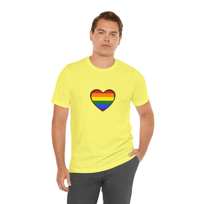 Pride Heart Flag T-Shirt – Rainbow Heart LGBTQ+ Equality Tee