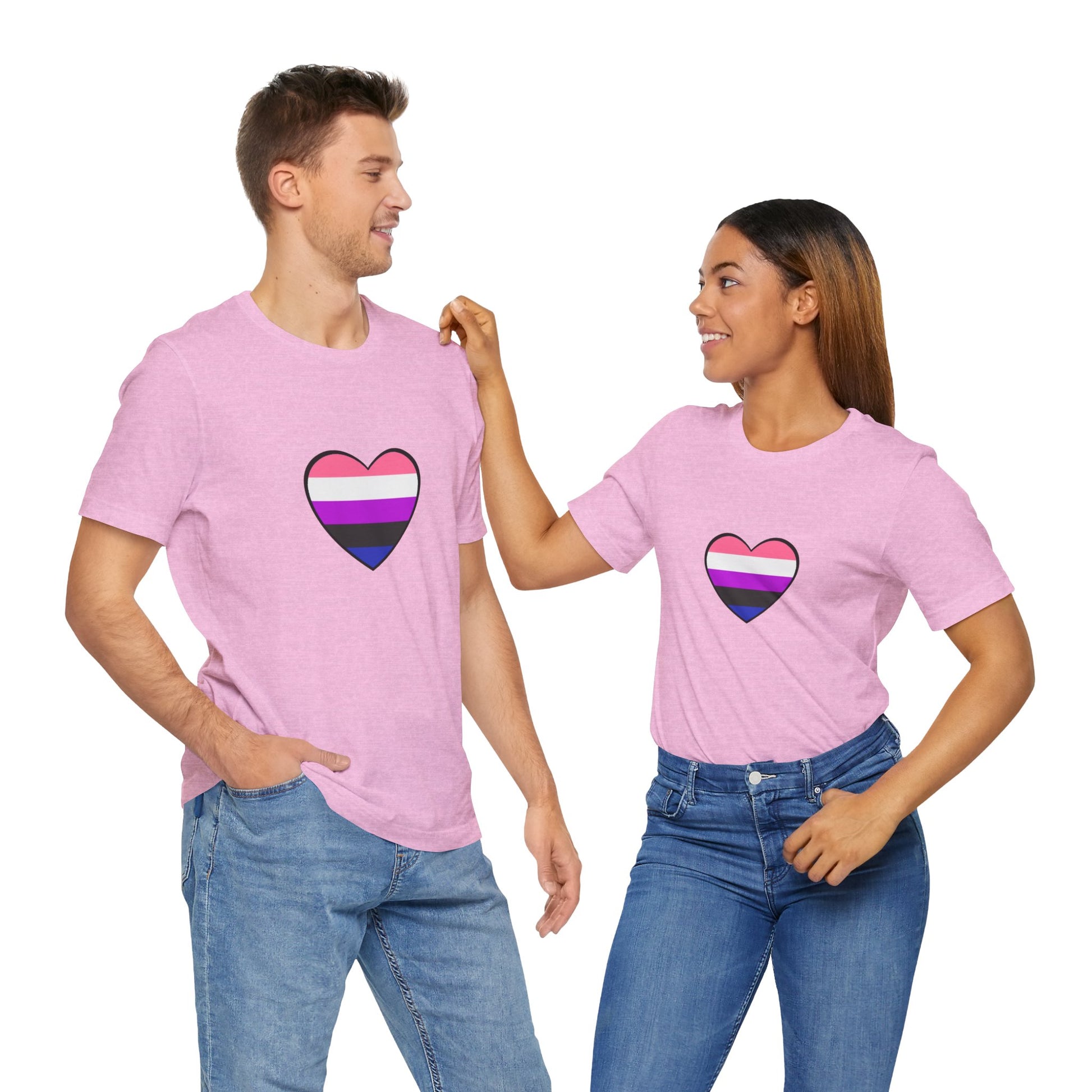 Genderfluid Pride Heart T-Shirt – Bold LGBTQIA+ Flag Tee - WhimSpin - https://whimspin.com