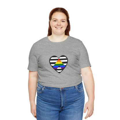 Ally Pride Flag Heart T-Shirt – Subtle LGBTQ+ Support Tee