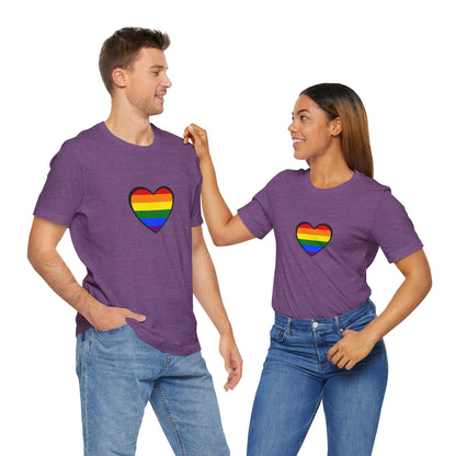 Pride Heart Flag T-Shirt – Rainbow Heart LGBTQ+ Equality Tee