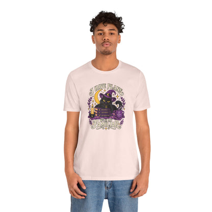 I Have Plans With My Familiar T-Shirt - Funny Witchy Introvert Cat Tee