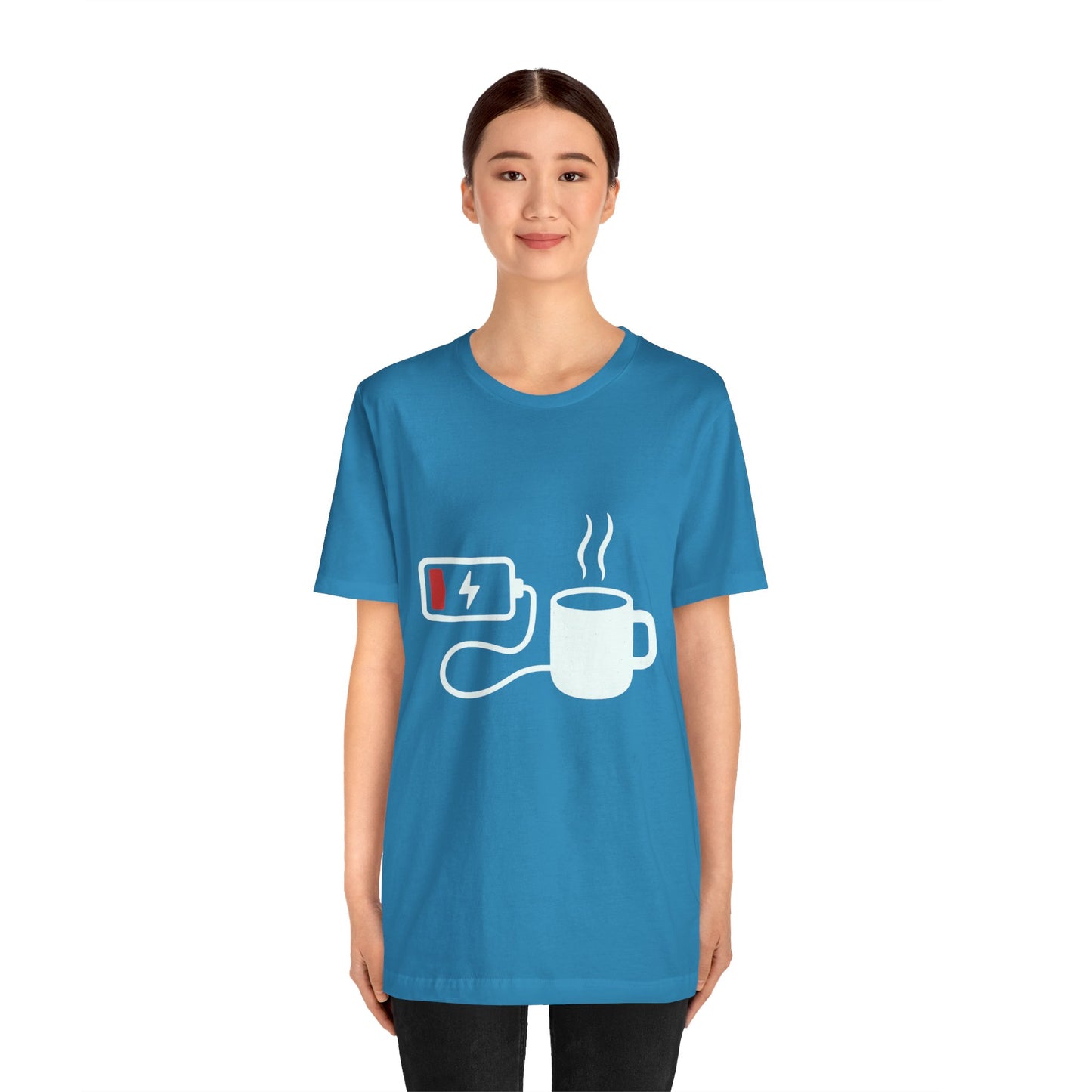Low Battery Need Coffee Tee – Funny Caffeine Graphic T-Shirt