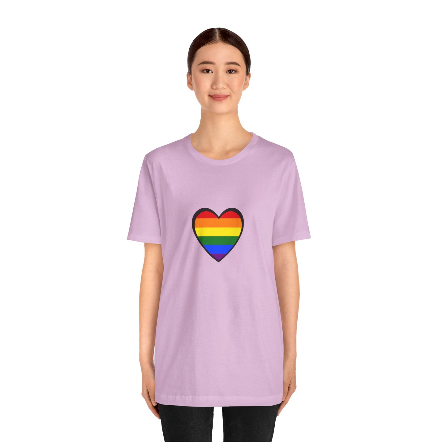 Pride Heart Flag T-Shirt – Rainbow Heart LGBTQ+ Equality Tee