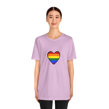 Pride Heart Flag T-Shirt – Rainbow Heart LGBTQ+ Equality Tee