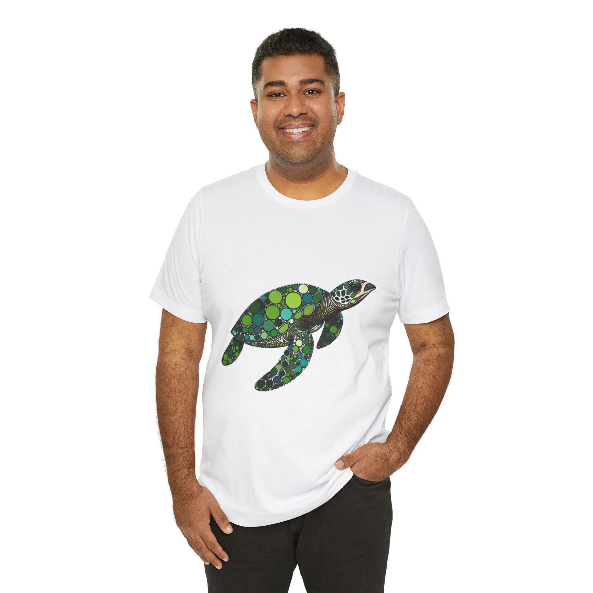 Geometric Sea Turtle T-Shirt – Eco Ocean Vibes Graphic Tee - WhimSpin - https://whimspin.com