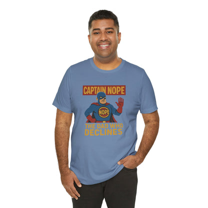 Captain Nope Dad T-Shirt – Funny Superhero Tee for Father Figures
