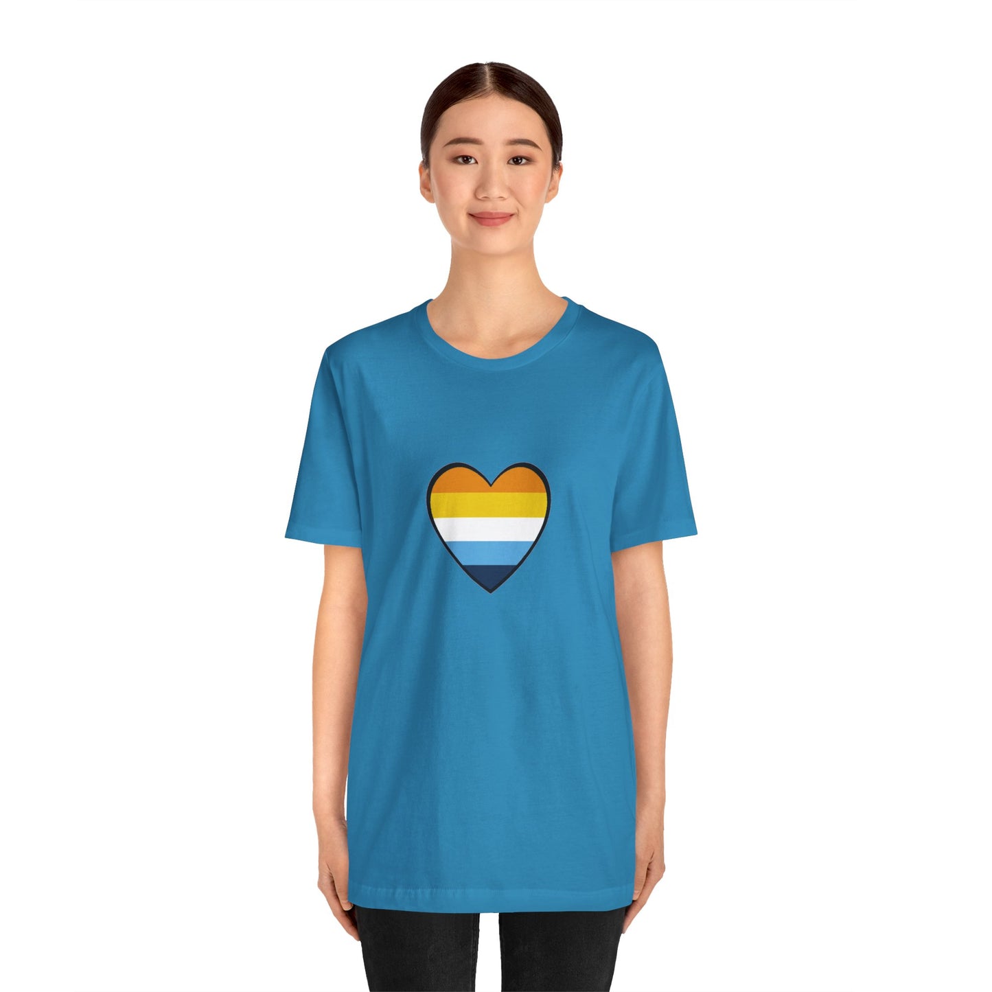 AroAce Flag Heart T-Shirt – Unisex LGBTQ+ Graphic Tee