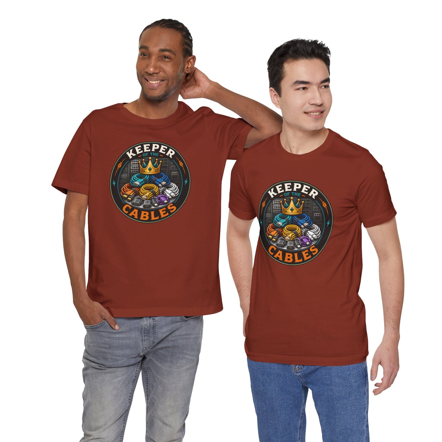 Keeper of the Cables T-Shirt – Funny Tech Dad Cable Tee
