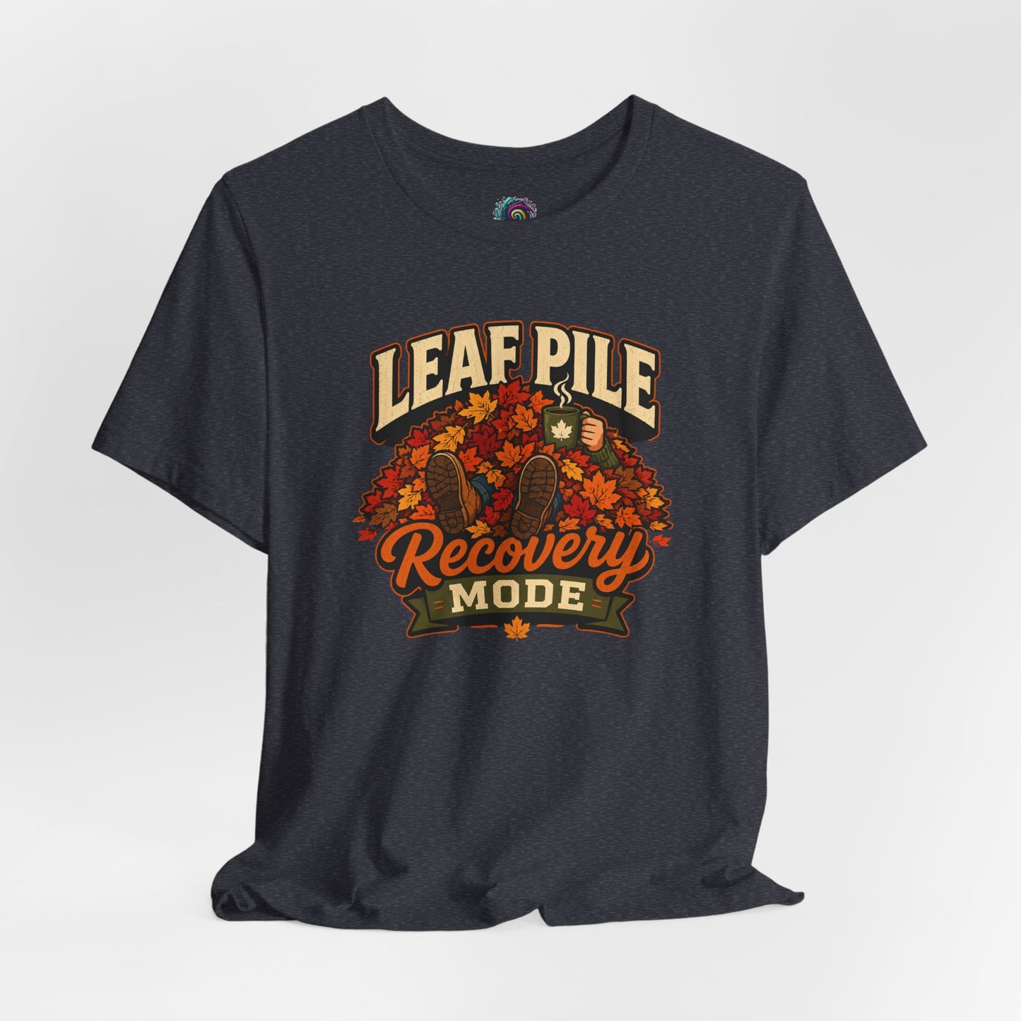 Leaf Pile Recovery Mode T-Shirt – Funny Fall Leaves Tee