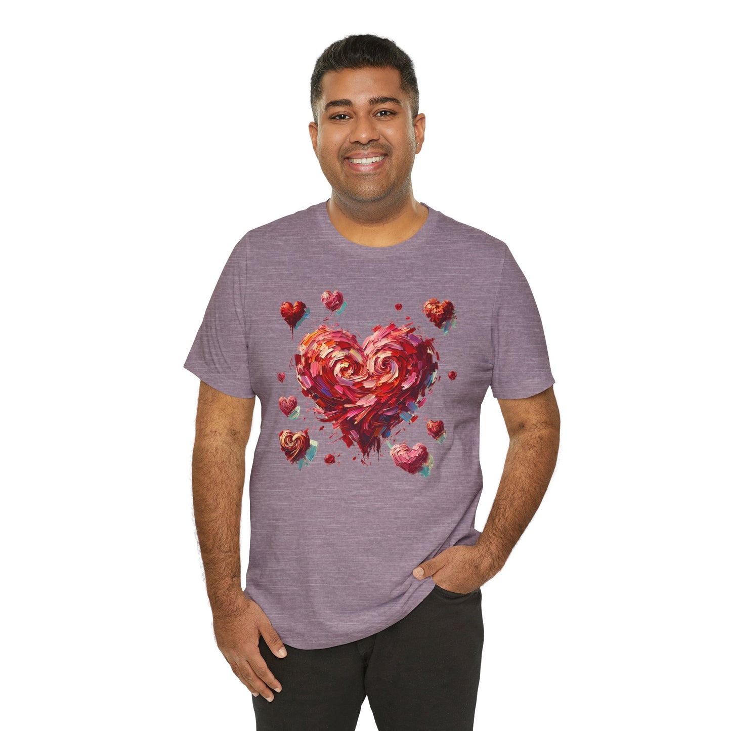 Impressionistic Heart T-Shirt – Artistic Valentine's Day Tee