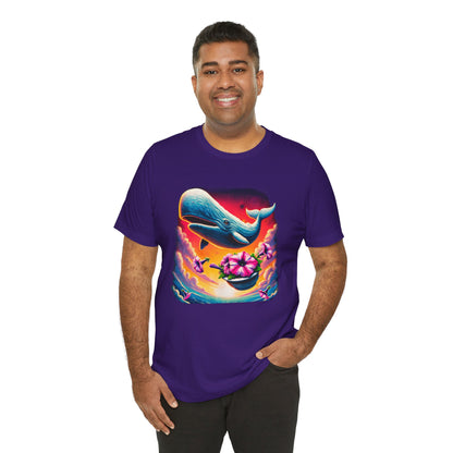 "Oh No, Not Again" Petunias and Whale Funny TShirt – Unisex Tee