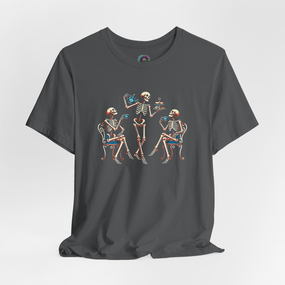 Skeleton Tea Party T-Shirt – Vintage Halloween Skeleton Tee