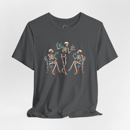 Skeleton Tea Party T-Shirt – Vintage Halloween Skeleton Tee